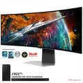 Samsung Odyssey OLED G9 (G95SC) LS49CG954SEXXP 49" Neo Quantum Processor Pro 0.03ms 240Hz GTG 5120x1440 Dual QHD Curved Smart Gaming Monitor + Samsung HW-B550 Soundbar (Black) Bundle