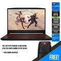MSI Katana GF66 12UC-898PH Gaming Laptop (Black) | 15.6" FHD (1920x1080) | i7 12650H | 16GB DDR4 | 512GB SSD | RTX 3050 | Windows 11 | MSI Gaming Backpack