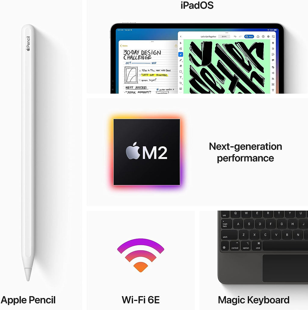 iPad Pro M2 (6th Gen) Wifi 256GB 12.9” (Space Grey) (MNXR3PP/A)
