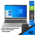 LENOVO Ideapad Slim 5I 82FG01F2PH Laptop (Platinum Grey) | 15.6" FHD | i7-1165G7 | 16GB DDR4 | 1TB SSD | MX450 | Windows 11 Home | LENOVO B210 Backpack