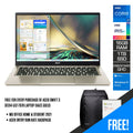 Acer Swift 3 SF314 - 512 - 797R Laptop (Haze Gold) | 14" QHD (2560x1440) | Intel Core i7 1260P | 16GB DDR4 | 1TB SSD | Intel Iris Xe Graphics | Windows 11 Home | MS Office H&S 2021 | Acer Entry Run Rate Backpack - Nectostry