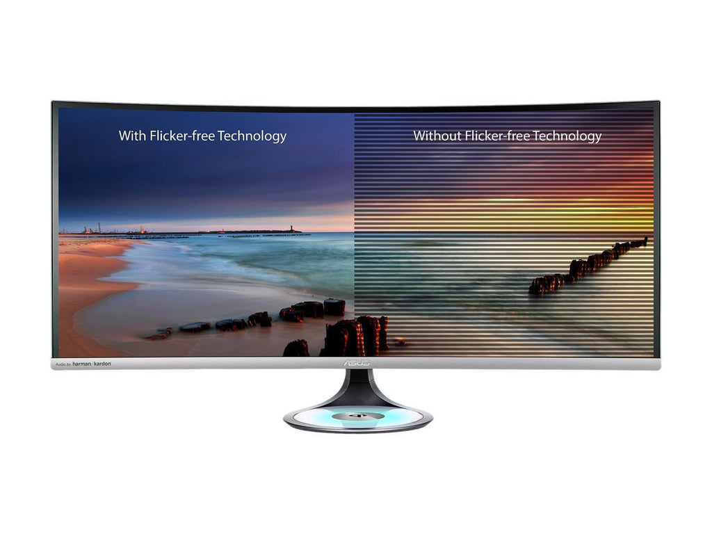 Asus Designo MX38VC 37.5" UWQHD IPS 75HZ USB - C Eye Care Adaptive - SYNC Curved Gaming LCD Monitor With QI Charging - Nectostry