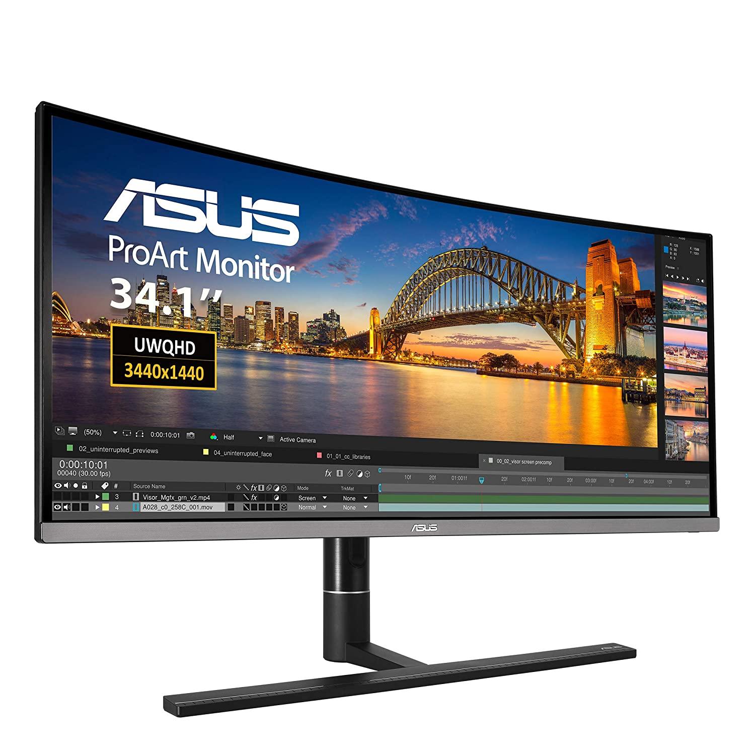 ASUS ProArt Display PA34VC 34.1 - INCH UWQHD Curved Professional Monitor - Nectostry