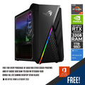 ASUS ROG STRIX G35DX - PH001WS AMD R7 - 5800X 16GB RAM 1TB SSD NV RTX3080 - 10GB DDR6X 45L ATX GAMING DESKTOP (STAR BLACK) + MS OFFICE HOME & STUDENT 2021 - Nectostry