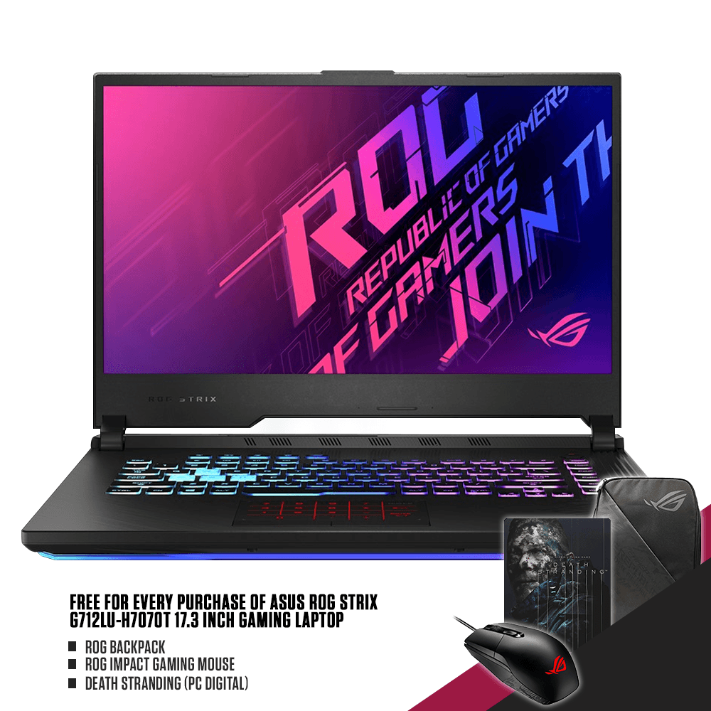 ASUS ROG STRIX G712LU - H7070T 17.3" GAMING LAPTOP+DEATH STRANDING (PC DIGITAL) - Nectostry