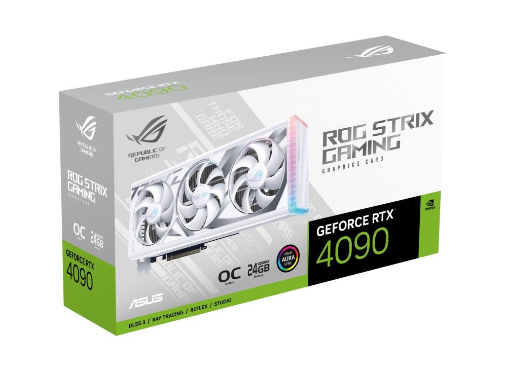 Asus ROG Strix GeForce RTX 4090 24GB OC Edition Gaming Graphics Card (White) - Nectostry