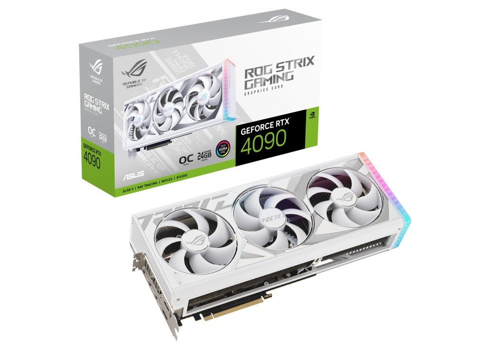 Asus ROG Strix GeForce RTX 4090 24GB OC Edition Gaming Graphics Card (White) - Nectostry