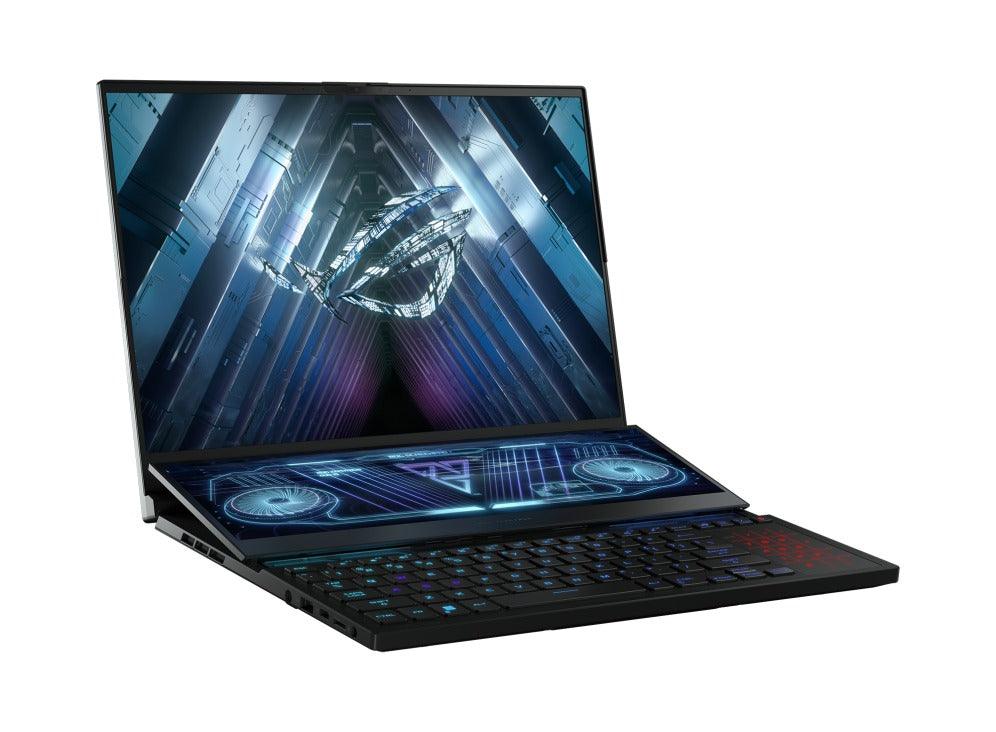 ASUS ROG Zephyrus Duo 16 (2022) GX650RW - LO113WS Gaming Laptop | 16" QHD+ | Ryzen 9 6900HX | 32GB RAM DDR5 | 1TB M.2 SSD | RTX 3070 Ti | Windows 11 Home | ROG Backpack | Delta Headset | Chakram Mouse | Type - C AC Adapter - Nectostry