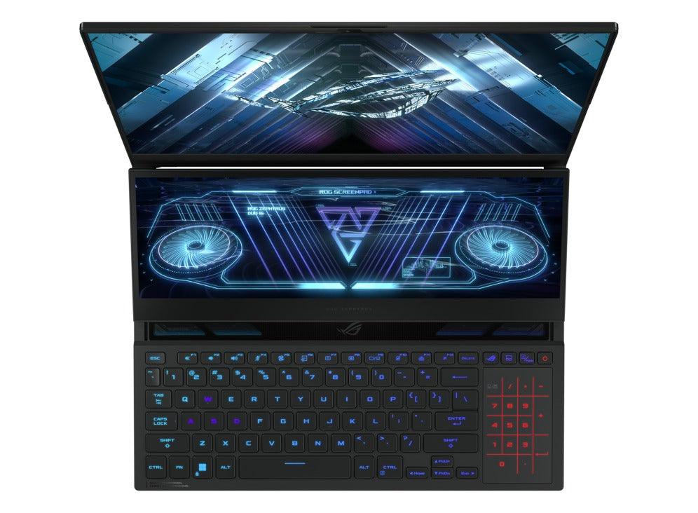 ASUS ROG Zephyrus Duo 16 (2022) GX650RW - LO113WS Gaming Laptop | 16" QHD+ | Ryzen 9 6900HX | 32GB RAM DDR5 | 1TB M.2 SSD | RTX 3070 Ti | Windows 11 Home | ROG Backpack | Delta Headset | Chakram Mouse | Type - C AC Adapter - Nectostry
