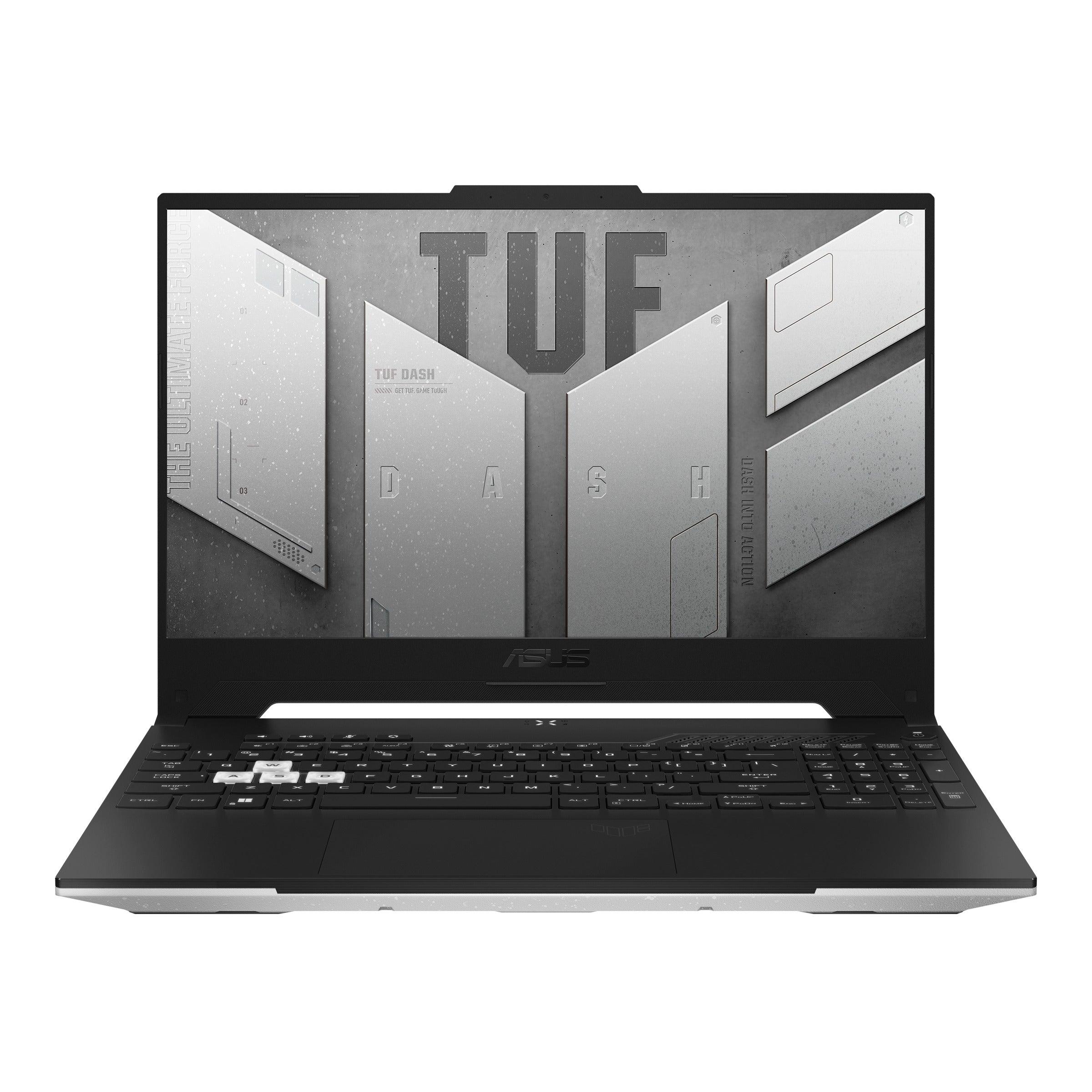 ASUS TUF Dash F15 (2022) FX517ZM - HQ148W Gaming Laptop (Moonlight White) | 15.6" WQHD | i7 - 12650H | 16GB RAM DDR5 | 1 TB SSD | Windows 11 Home | TUF Gaming Backpack | ASUS TUF P304 M5 V2 Gaming Mouse - Nectostry