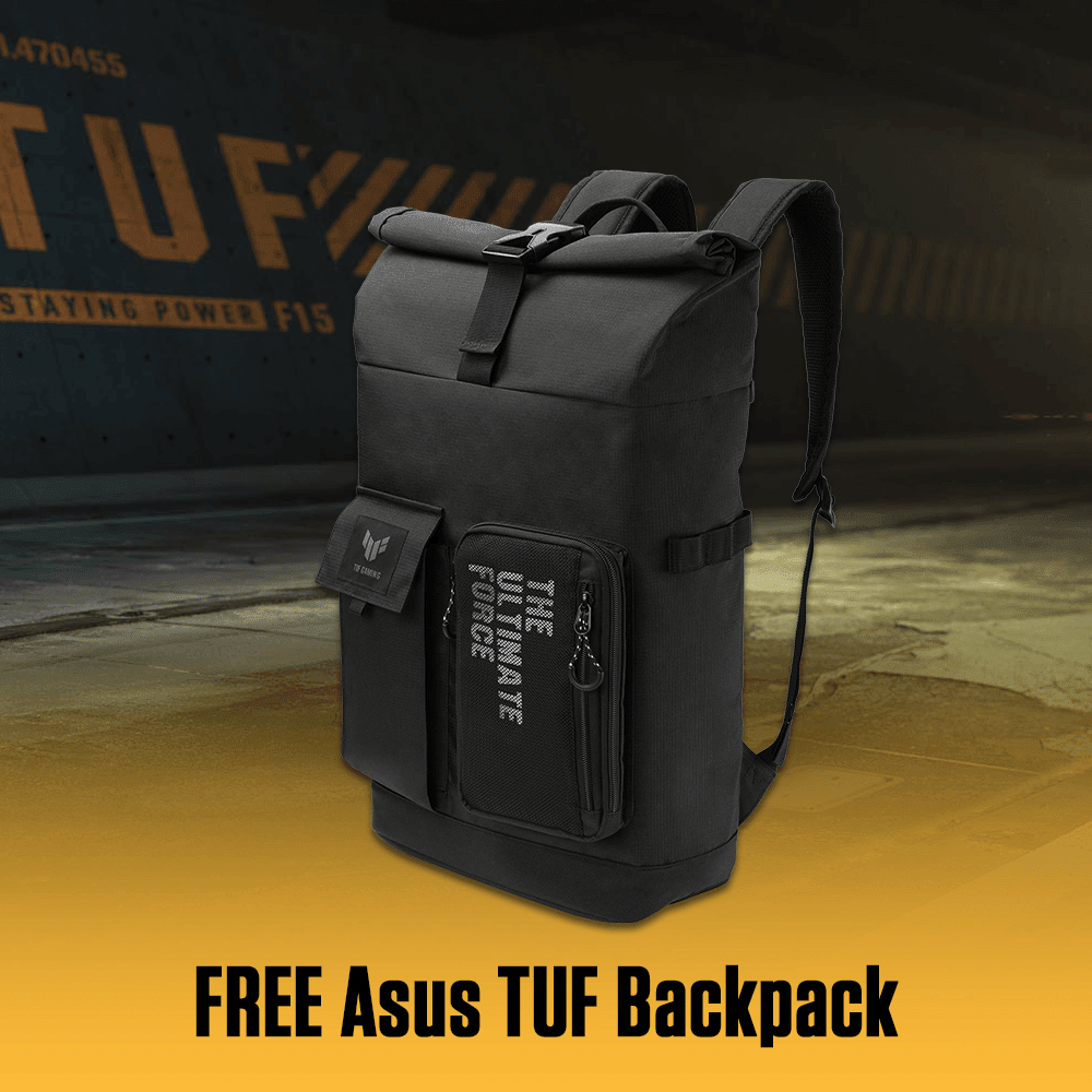 ASUS TUF F15 FX506HCB - HN175T GAMING LAPTOP (ECLIPSE GRAY) | 15.6" FHD | i7 - 11800H | 8GB DDR4 | 1TB SSD | RTX 3050 | WIN10 + TUF GAMING BACKPACK - Nectostry
