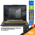 ASUS TUF F15 FX506HCB - HN175T GAMING LAPTOP (ECLIPSE GRAY) | 15.6" FHD | i7 - 11800H | 8GB DDR4 | 1TB SSD | RTX 3050 | WIN10 + TUF GAMING BACKPACK - Nectostry