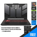 Asus TUF Gaming A15 FA507XI - LP033W Gaming Laptop (Mecha Gray) | 15"6 FHD (1920x1080) 144Hz | Ryzen 9 7940HS | 8GB RAM | 512 SSD | RTX 4070 | TUF Gaming Backpack - Nectostry