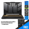Asus TUF Gaming F15 FX507VU4 - LP073W Laptop (Mecha Gray) | 15.6” FHD 144Hz (1920 x 1080) | i7 - 13700H | 8GB DDR4 | 512GB SSD | RTX 4050 | Windows 11 Home | TUF Gaming Backpack - Nectostry