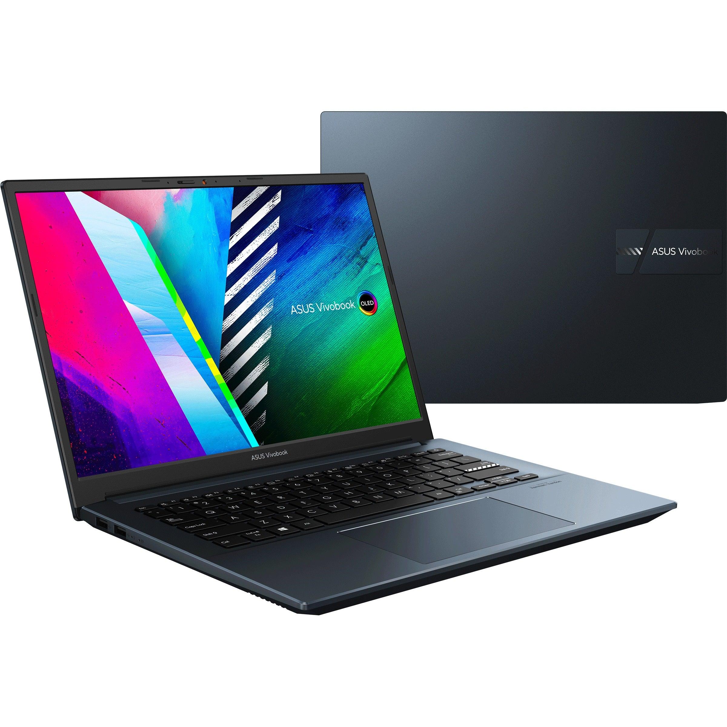 ASUS Vivobook Pro 14 OLED M3401QC - KM070WS Laptop (Quiet Blue) | 14" OLED | RTX™ 3050 | Windows 11 Home | MS Office Home & Student 2021 | ASUS BP1504 Casual Backpack - Nectostry