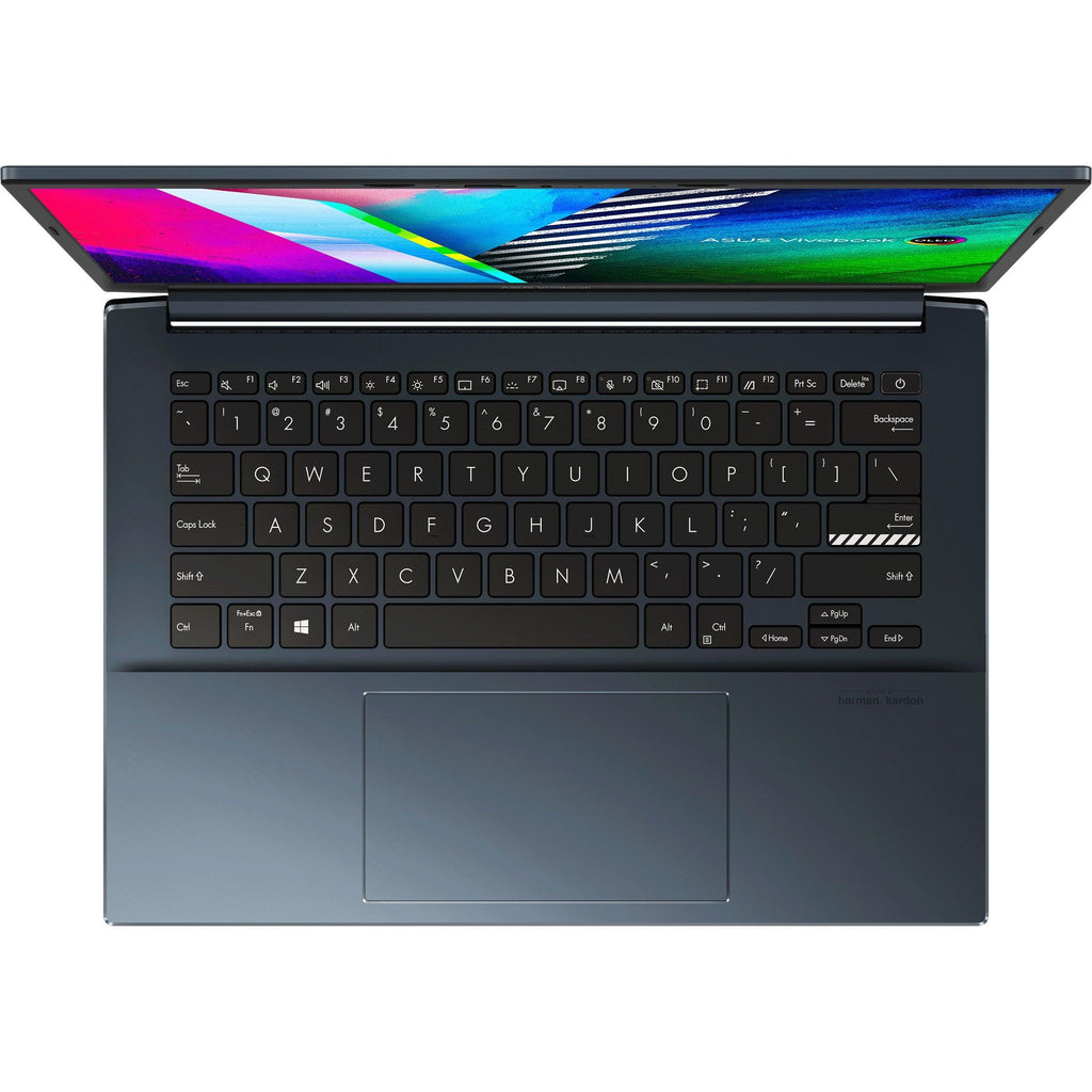 ASUS Vivobook Pro 14 OLED M3401QC - KM070WS Laptop (Quiet Blue) | 14" OLED | RTX™ 3050 | Windows 11 Home | MS Office Home & Student 2021 | ASUS BP1504 Casual Backpack - Nectostry