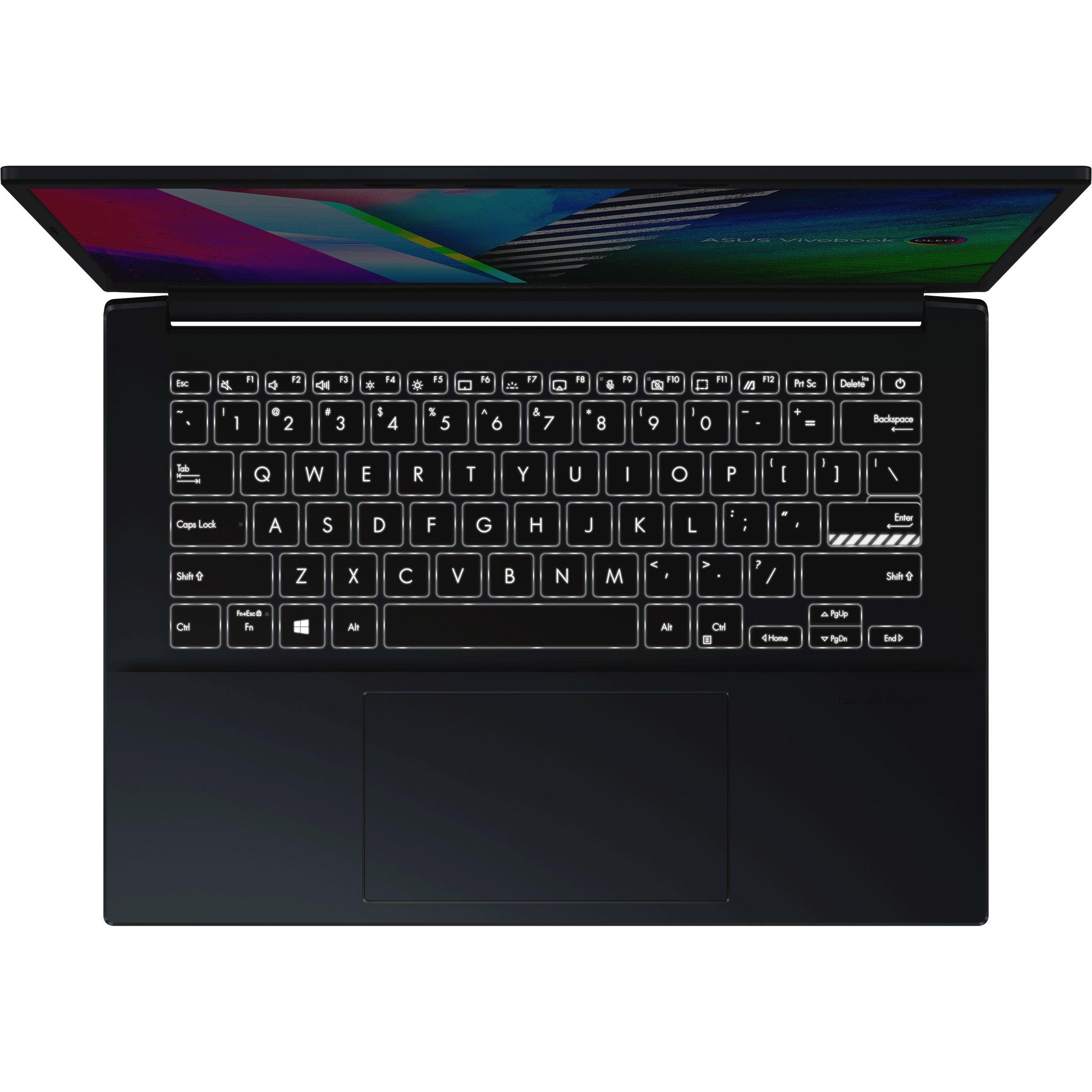 ASUS Vivobook Pro 14 OLED M3401QC - KM070WS Laptop (Quiet Blue) | 14" OLED | RTX™ 3050 | Windows 11 Home | MS Office Home & Student 2021 | ASUS BP1504 Casual Backpack - Nectostry