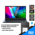 ASUS Vivobook Pro 15 OLED M3500QC - L1080TS Laptop (Quiet Blue) | 15.6" FHD | 16GB DDR4 | 512GB SSD | RTX™ 3050 | Windows 10 Home | MS Office Home & Student 2021 | ASUS BP1504 Casual Backpack - Nectostry