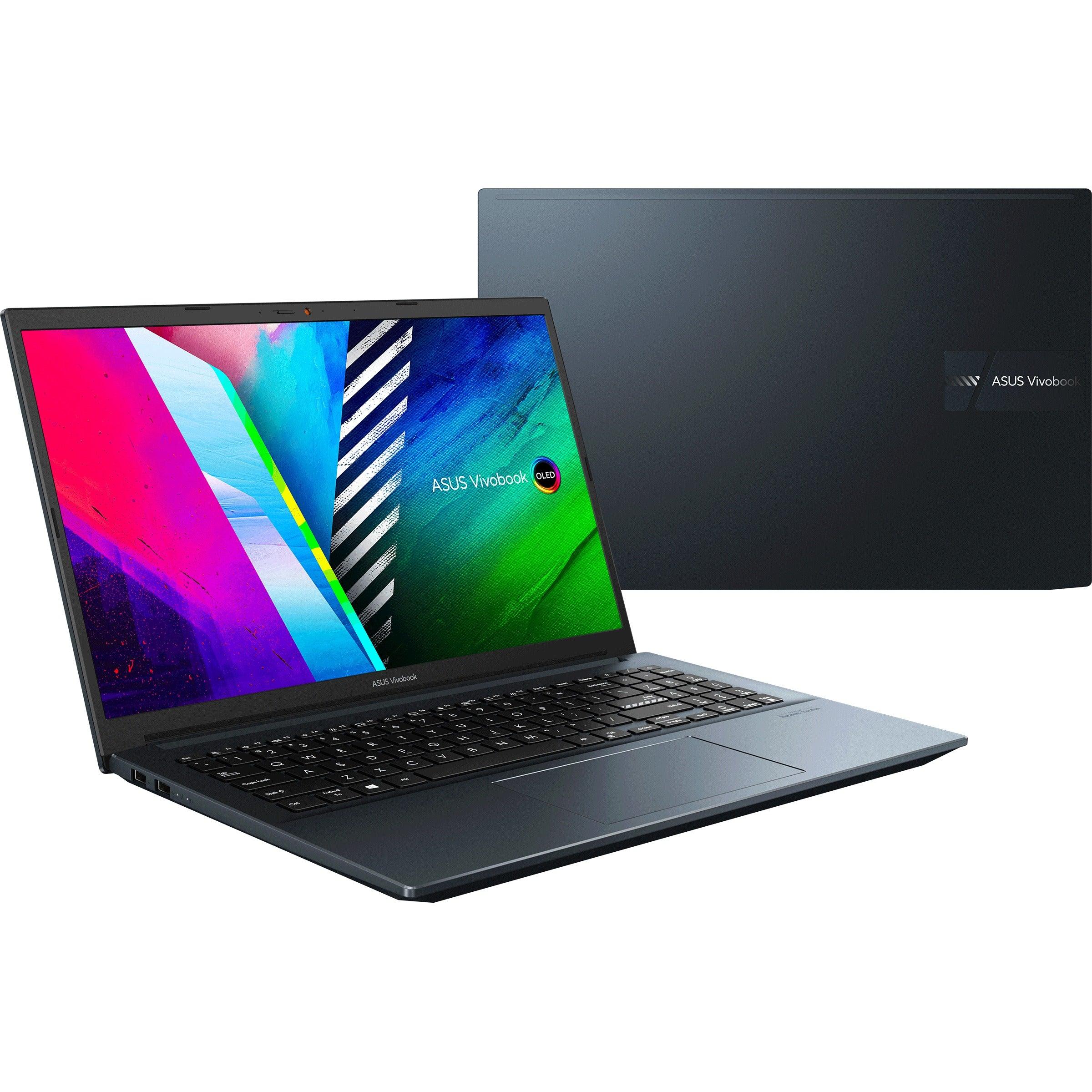 ASUS Vivobook Pro 15 OLED M3500QC - L1080TS Laptop (Quiet Blue) | 15.6" FHD | 16GB DDR4 | 512GB SSD | RTX™ 3050 | Windows 10 Home | MS Office Home & Student 2021 | ASUS BP1504 Casual Backpack - Nectostry
