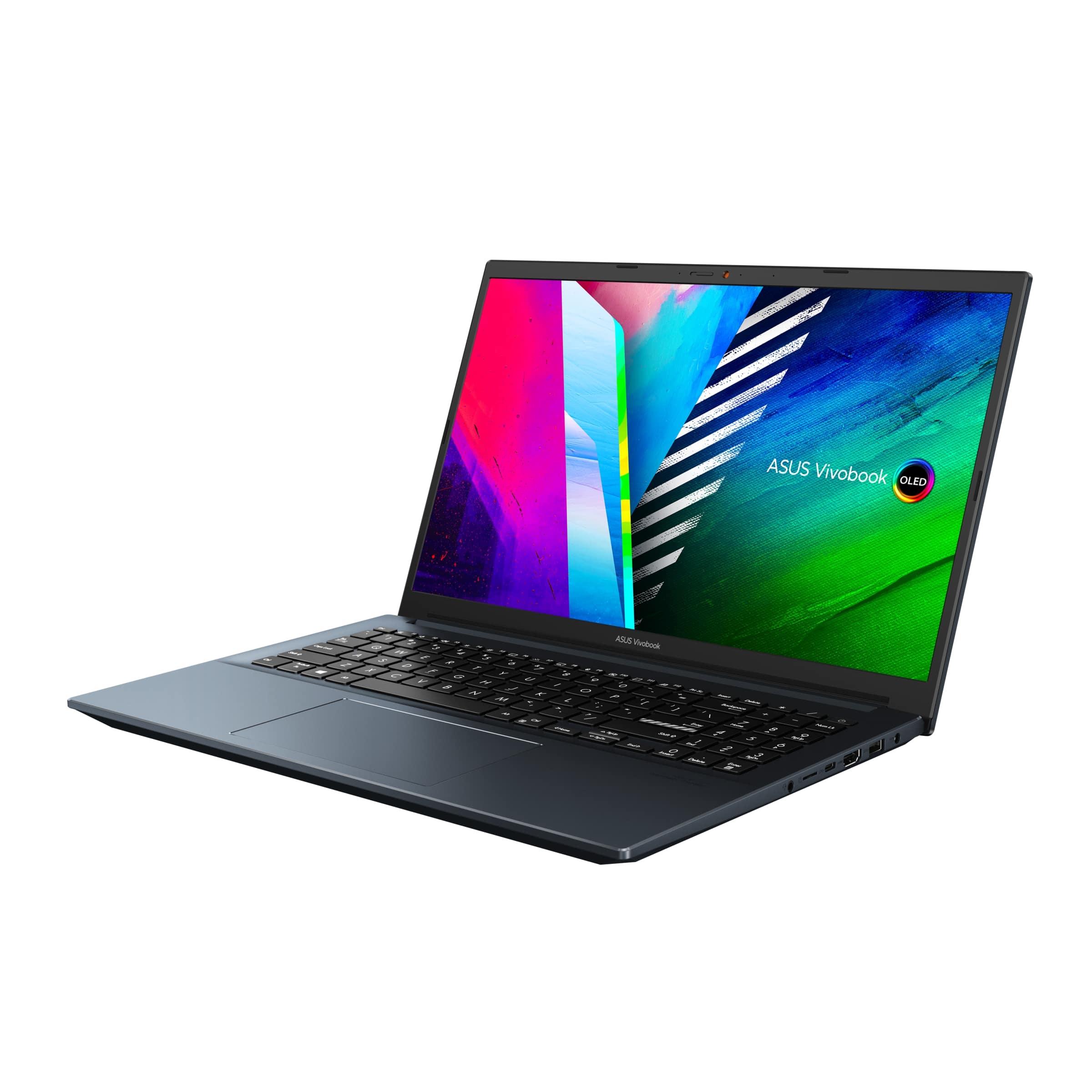 ASUS VIVOBOOK PRO 15 OLED M3500QC - L1408WS LAPTOP (QUIET BLUE) | 15.6" FHD | RYZEN™ 5 5600H | 16GB DDR4 | 512GB SSD | AMD RADEON | WIN 11 + MS OFFICE HOME & STUDENT 2021 W/ ASUS NEREUS BACKPACK - Nectostry