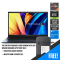 Asus Vivobook Pro 15 OLED M6500QC - MA056WS Laptop (Quiet Blue) | 15.6” 2.8K | Ryzen 7 5800H | 16GB RAM | 512GB SSD | RTX 3050 | Windows 11 Home | MS Office H&S 2021 | Asus BP1504 Casual Backpack - Nectostry