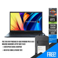 ASUS Vivobook Pro 15 OLED M6500QC - MA060WS Laptop (Quiet Blue) | 15.6" 2.8K | Ryzen™ 5 5600H | 16GB DDR4 | 512 GB SSD | RTX™ 3050 | Windows 11 Home | MS Office Home & Student 2021 | Asus BP1504 Casual Backpack - Nectostry
