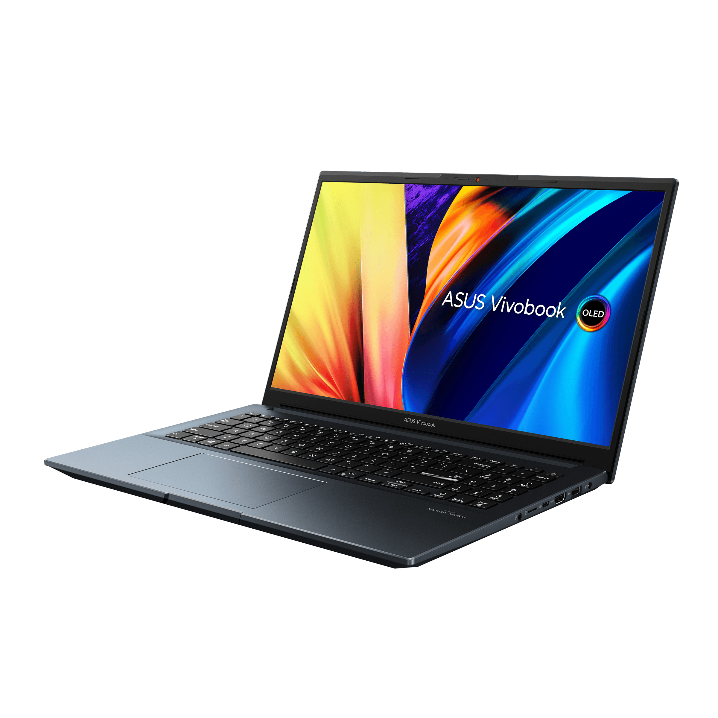 ASUS Vivobook Pro 15 OLED M6500QC - MA060WS Laptop (Quiet Blue) | 15.6" 2.8K | Ryzen™ 5 5600H | 16GB DDR4 | 512 GB SSD | RTX™ 3050 | Windows 11 Home | MS Office Home & Student 2021 | Asus BP1504 Casual Backpack - Nectostry