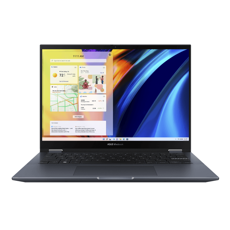 ASUS Vivobook S 14 FLIP OLED TN3402QA - KN090WS Laptop (Quiet Blue) | 14" 2.8K | Ryzen 7 5800H | 8GB DDR4 | 512 GB SSD | AMD Radeon Graphics | Windows 11 Home | MS Office H&S 2021 | Palmrest | ASUS Sleeve | Stylus Pen - Nectostry