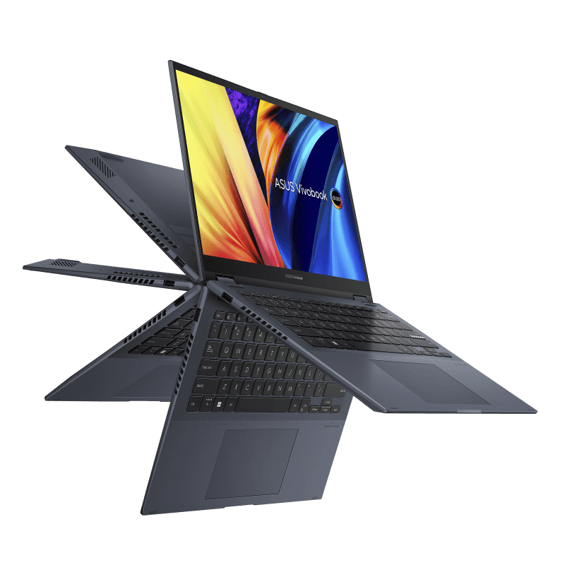 ASUS Vivobook S 14 FLIP OLED TN3402QA - KN090WS Laptop (Quiet Blue) | 14" 2.8K | Ryzen 7 5800H | 8GB DDR4 | 512 GB SSD | AMD Radeon Graphics | Windows 11 Home | MS Office H&S 2021 | Palmrest | ASUS Sleeve | Stylus Pen - Nectostry