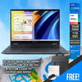 Asus Vivobook S 14 Flip TP3402ZA - LZ353WS Laptop (Quiet Blue) | 14" (1920x1200) | i7 - 12700H | 16GB RAM | 1TB SSD | Intel Iris Xe Graphics | Windows 11 Home | MS Office Home & Student 2021 | Asus BP1504 Casual Backpack - Nectostry
