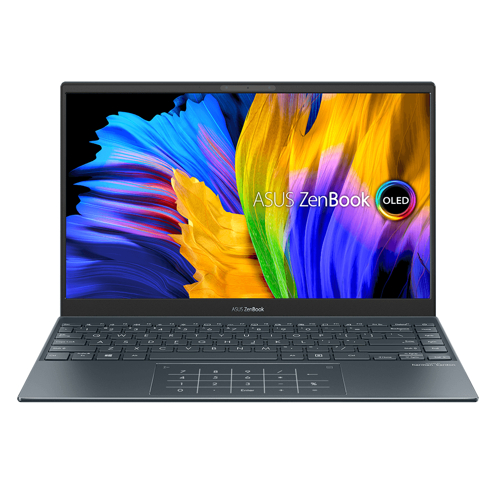 ASUS ZENBOOK 13 OLED UX325EA - KG501WS LAPTOP (PINE GREY) | 13.3" FHD | i5 - 1135G7 | 16GB LPDDR4X | 512B SSD | IRIS XE | WIN11 + MS OFFICE HOME & STUDENT 2021 + SLEEVE + USB - A TO RJ45 GIGABIT ADAPTER + USB - C TO AUDIO JACK ADAPTER - Nectostry