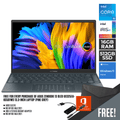 ASUS ZENBOOK 13 OLED UX325EA - KG501WS LAPTOP (PINE GREY) | 13.3" FHD | i5 - 1135G7 | 16GB LPDDR4X | 512B SSD | IRIS XE | WIN11 + MS OFFICE HOME & STUDENT 2021 + SLEEVE + USB - A TO RJ45 GIGABIT ADAPTER + USB - C TO AUDIO JACK ADAPTER - Nectostry