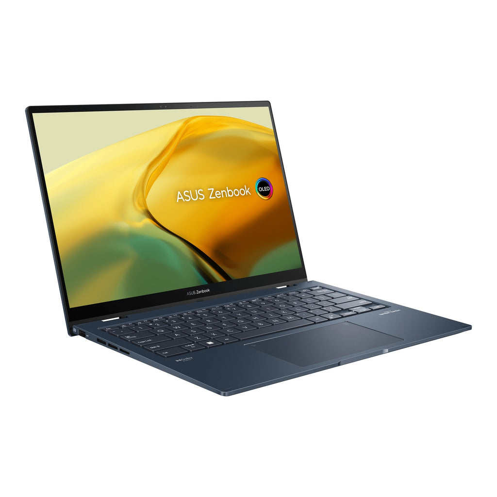 Asus Zenbook 14 Flip OLED UP3404VA - KN133WS Laptop (Ponder Blue) | 14" 2.8K OLED | 165HZ | I7 - 1360P | 512GB SSD | 16GB RAM | IRIS XE | Windows 11 Home | MS Office Home & Student 2021 | Asus Sleeve | Stylus Pen - Nectostry