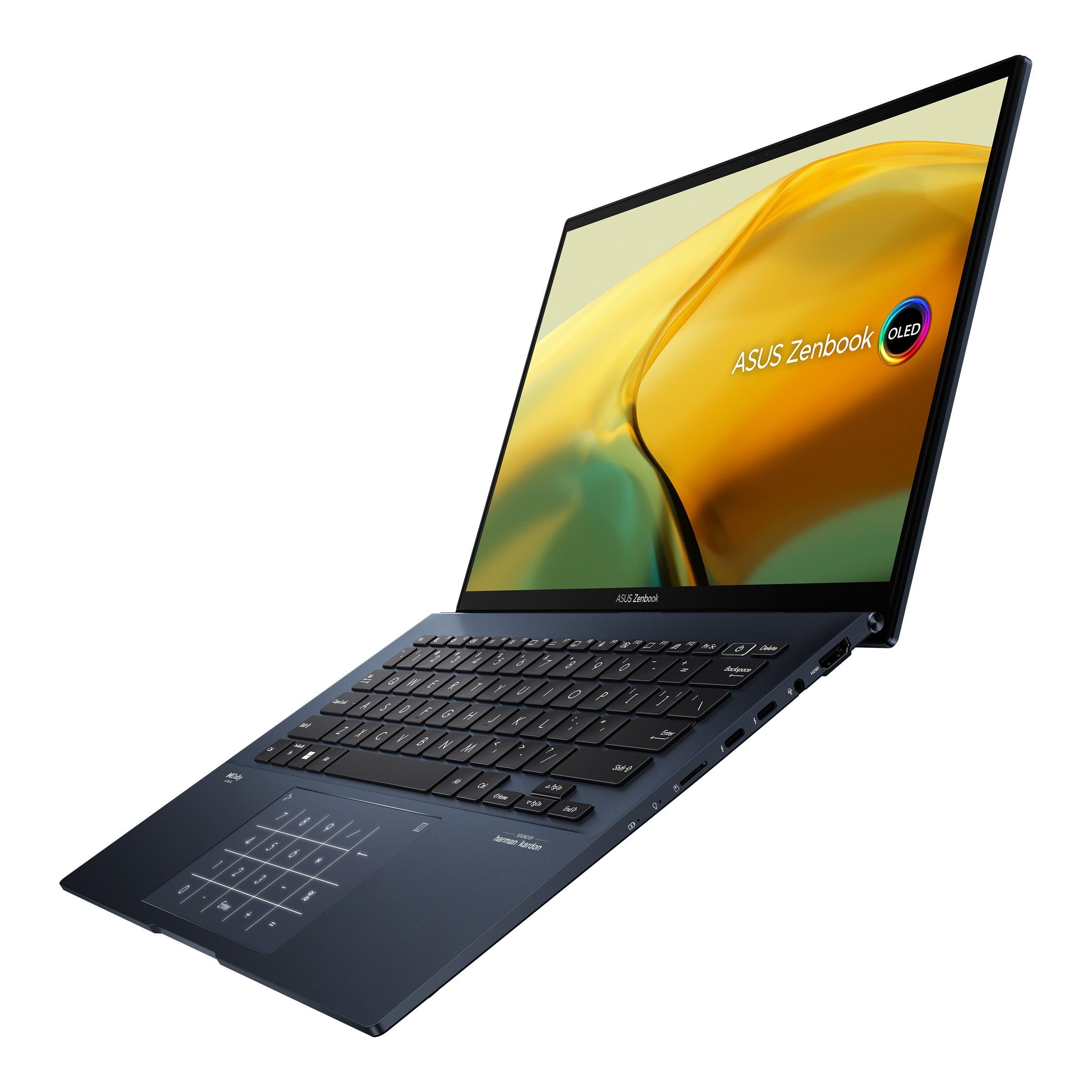 ASUS Zenbook 14 Oled UX3402ZA - KM062WS Laptop (Ponder Blue) | 14" 2.8K Oled | i5 - 1240P | 16GB LPDDR5 | 512 GB SSD | Iris Xᵉ Graphics | Windows 11 Home | MS Office Home & Student 2021 | ASUS BP1504 Casual Backpack - Nectostry