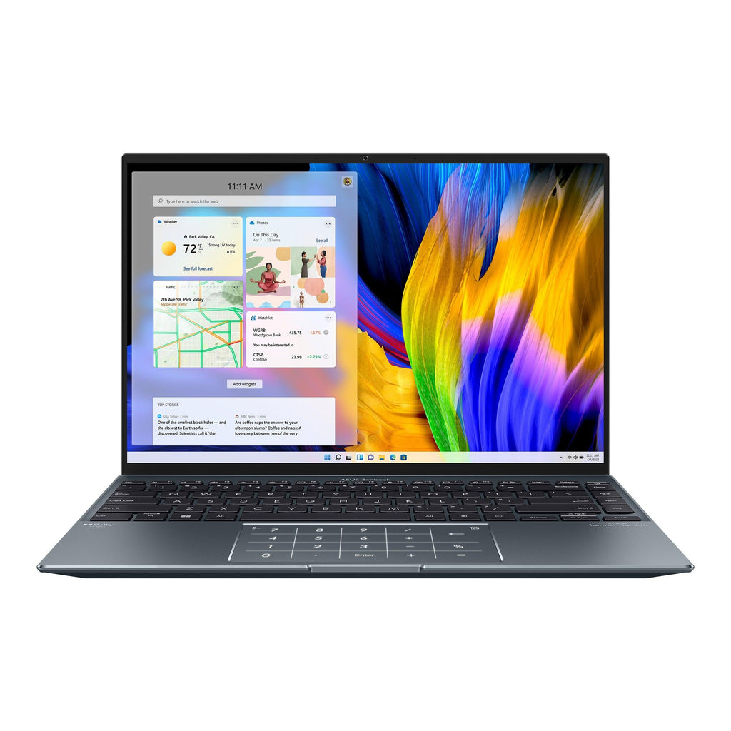 ASUS Zenbook 14X Oled UX5401ZA - KN092WS Convertible Laptop (Pine Grey) | 14" 2.8k Oled | i7 - 12700H | 16GB LPDDR5 | 1TB SSD | Iris Xᵉ Graphics | Windows 11 Home | MS Office Home & Student 2021 | ASUS BP1504 Casual Backpack - Nectostry
