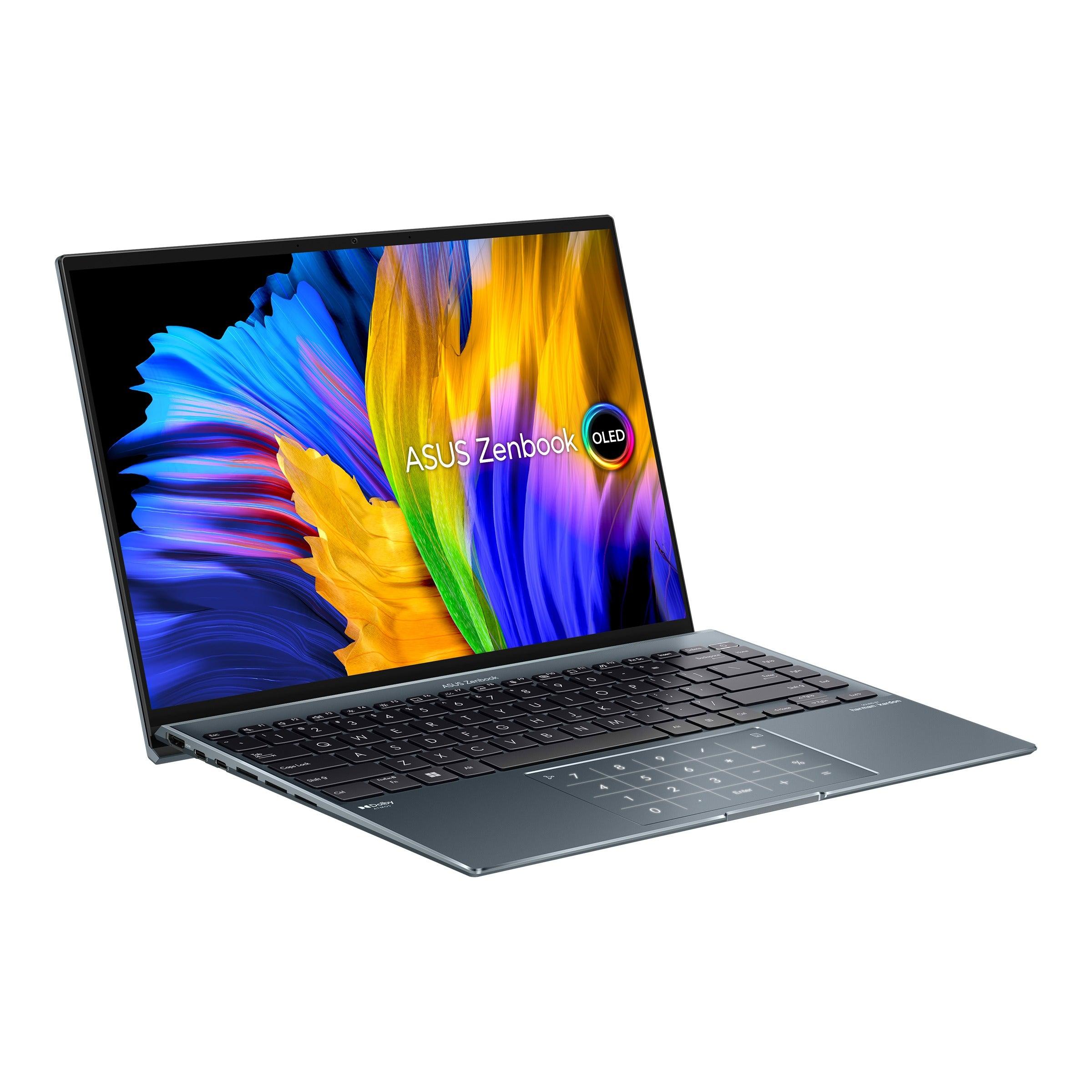 Asus Zenbook 14X OLED UX5401ZA - KN130WS Laptop (Pine Grey) | 14" 2.8K | i5 - 12500H | 16GB RAM | 512GB SSD | Intel Iris Xᵉ Graphics | Windows 11 Home | MS Office Home & Student 2021 | Asus Sleeve - Nectostry