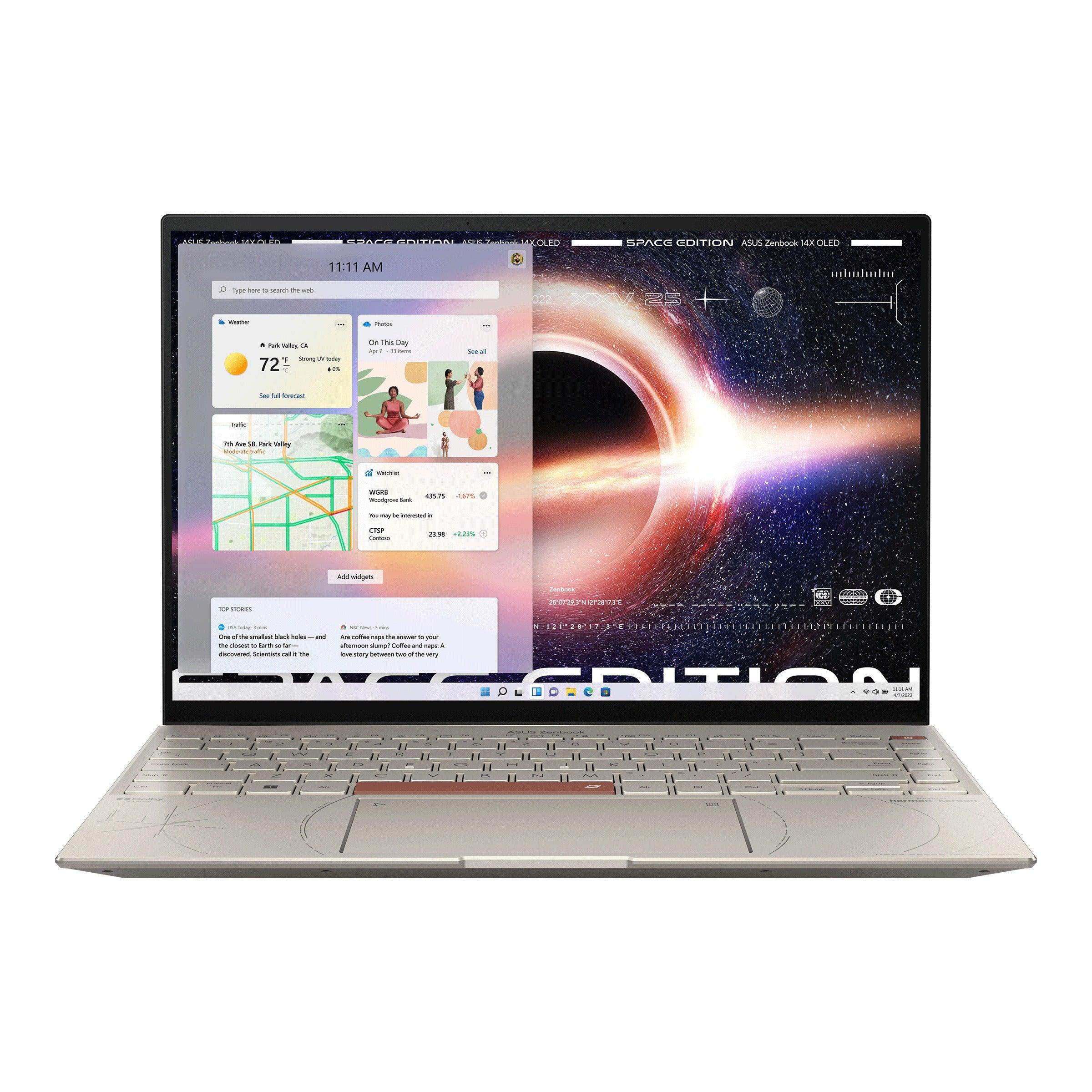 ASUS Zenbook 14X Space Edition UX5401ZAS - KN072WS Convertible Laptop (Zero - g Titanium) | 14” 2.8K Oled | i5 - 12500H | 16GB LPDDR5 | 512 GB SSD | Iris Xᵉ Graphics | Windows 11 Home | MS Office H&S 2021 | ASUS BP1504 Backpack - Nectostry
