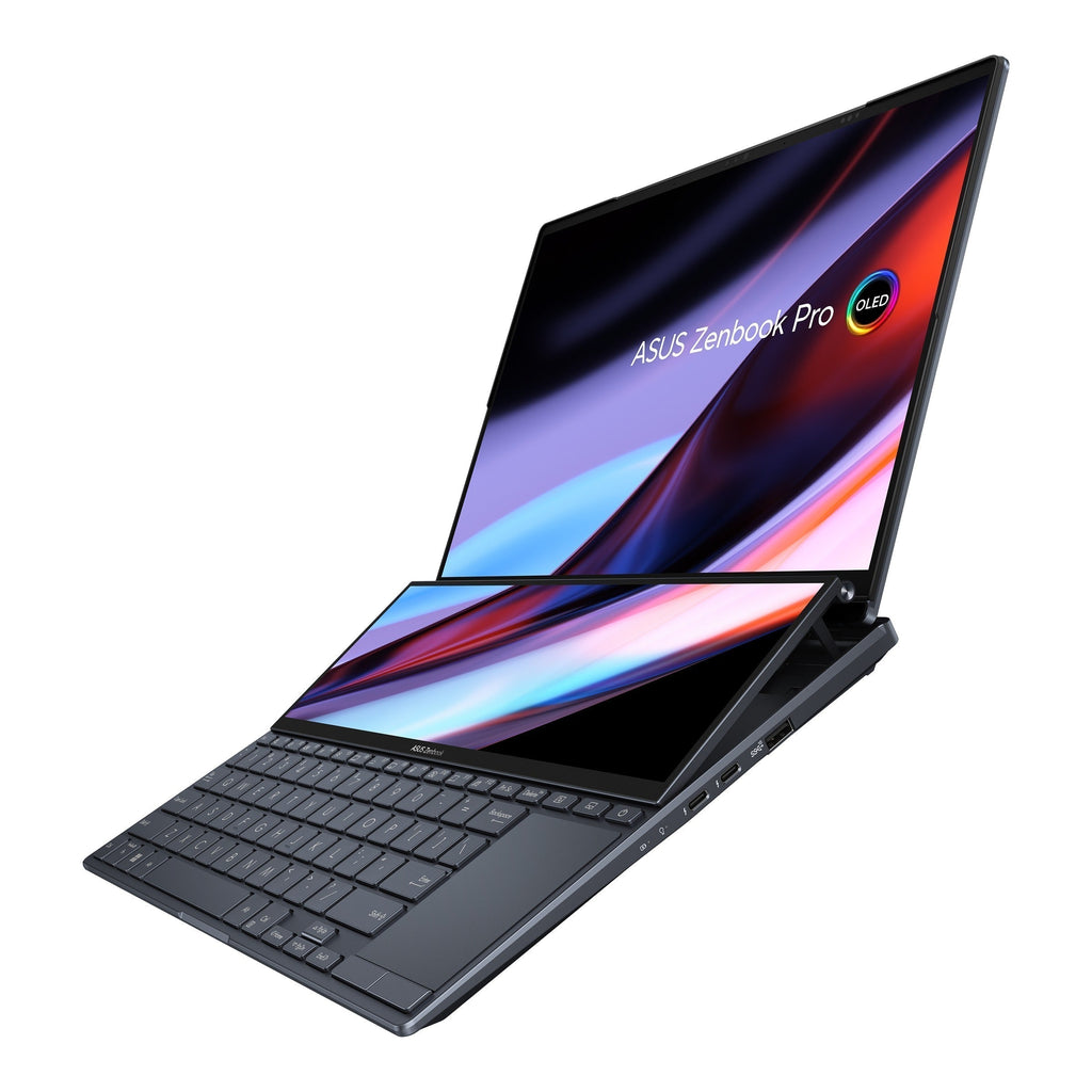 Asus Zenbook Pro 14 Duo OLED UX8402VV - P1051WS (Tech Black) | 14.5" 2.8K OLED (2880X1800) | I9 - 13900H | 32GB RAM | RTX 4060 | 1TB SSD | Windows 11 Home | MS Office Home & Student 2021 | Asus BP1504 Casual Backpack | Asus Stand - Nectostry