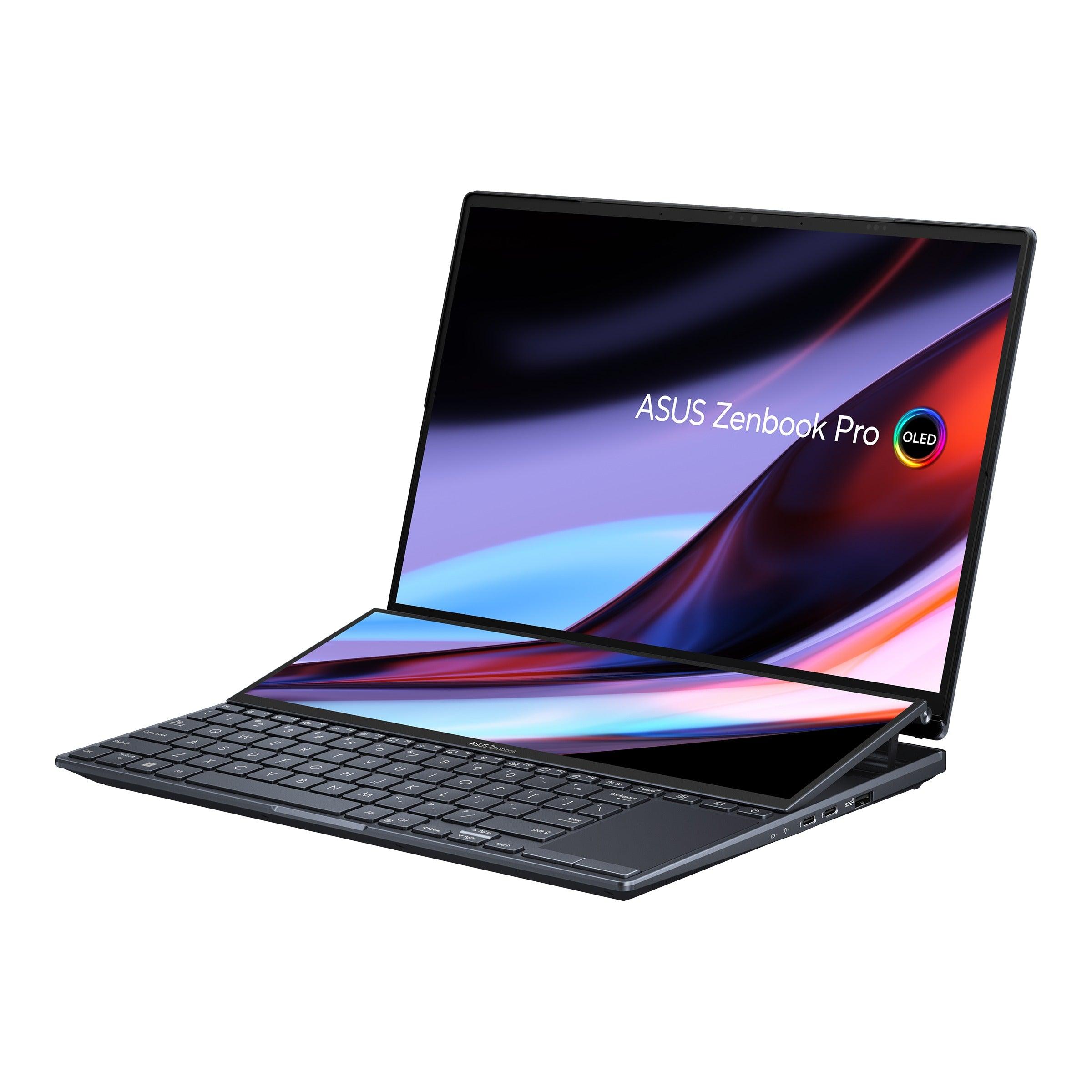 ASUS Zenbook PRO 14 Duo Oled UX8402ZE - M3050WS (Black) | 14" 2.8K OLED | i7 - 12700H | 16 GB DDR5 | RTX™ 3050 Ti | 512 GB SSD | Windows 11 Home - Nectostry