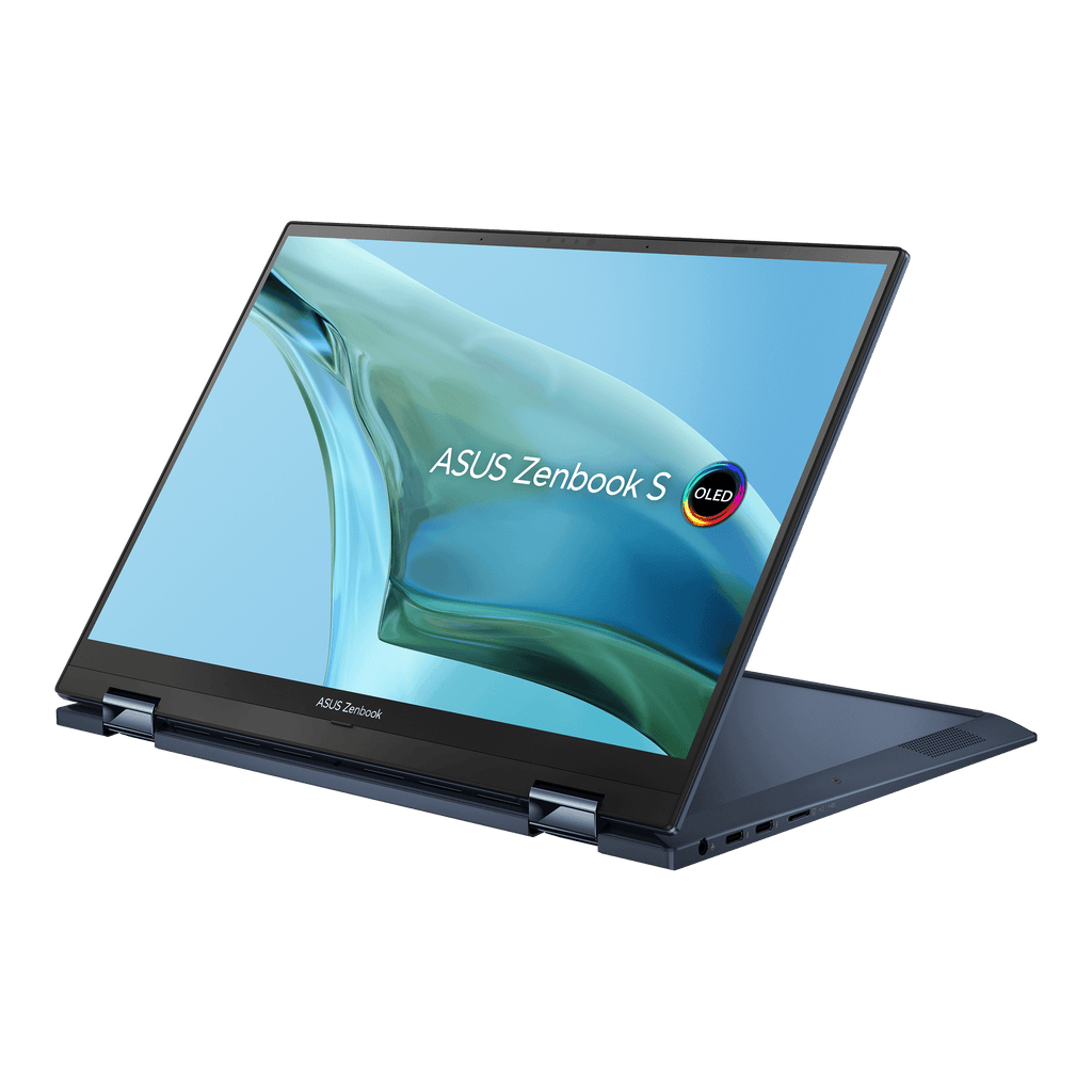 Asus Zenbook S 13 Flip Oled UP5302ZA - LX087WS Laptop (Ponder Blue) | 13.3" WQXGA | i7 - 1260P | 16GB LPDDR5 | 1TB SSD | Intel® Iris Xe Graphics | Windows 11 Home | MS Office H&S 2021 | Asus Sleeve - Nectostry