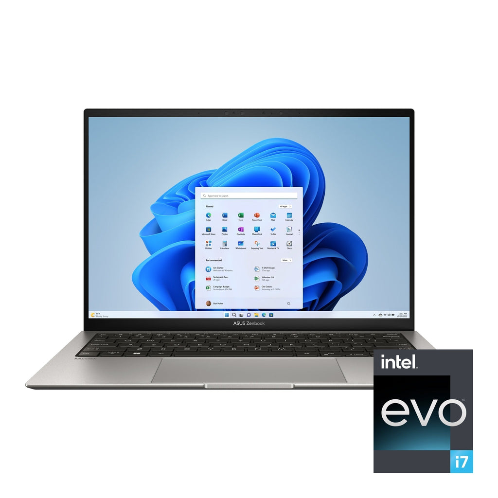 Asus Zenbook S 13 OLED UX5304VA - NQ204WS 13.3" 2.8K Laptop (Basalt Grey) | 13.3” 2.8K (2880 x 1800) OLED | Intel® Core™ i7 - 1355U | 16GB RAM | 512GB SSD | Intel® Iris Xe Graphics | Windows 11 Home | MS Office Home & Student 2021 | Asus Sleeve - Nectostry