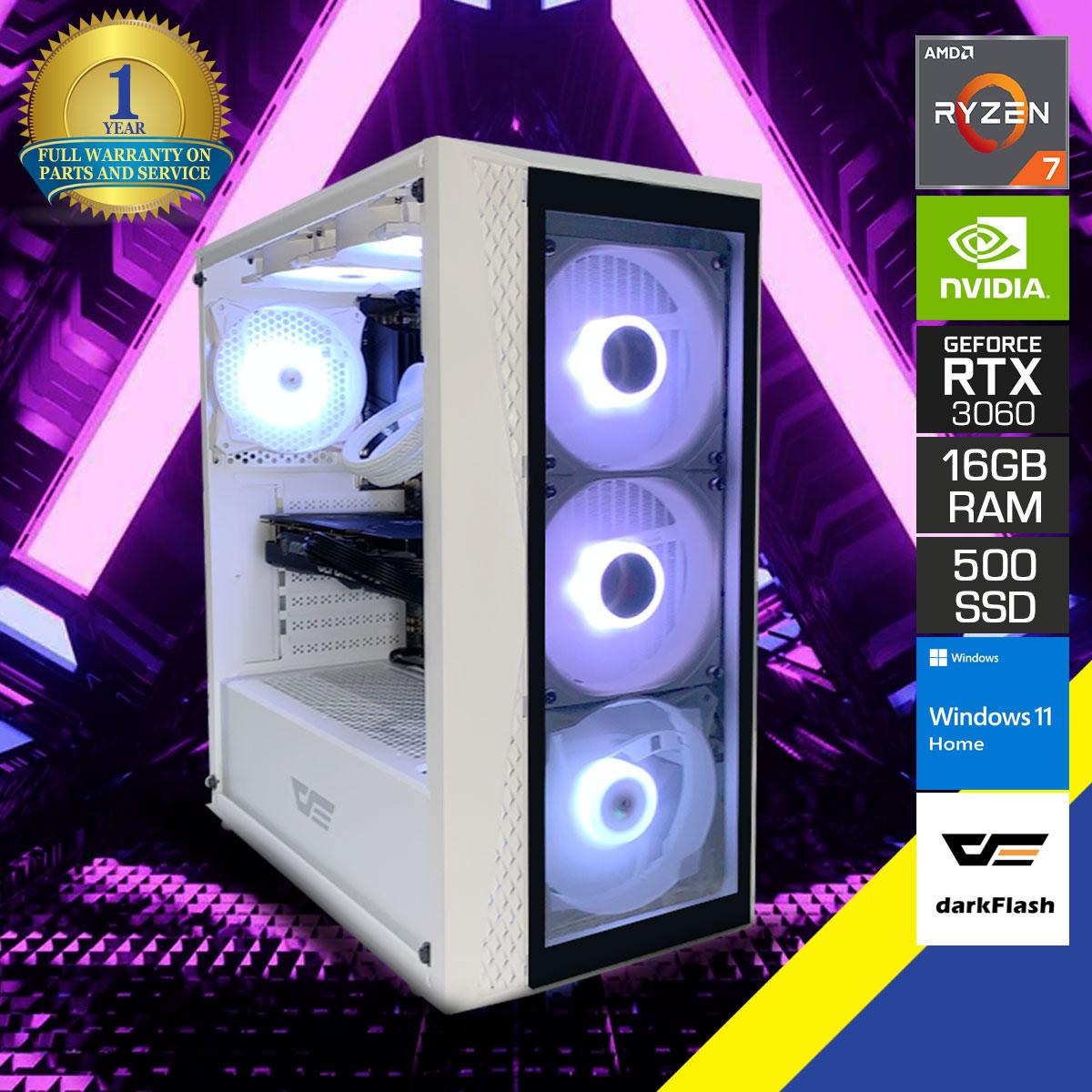 Aurora DK352 Plus ATX Gaming PC | Ryzen 7 5700X | 16GB RAM | 500GB SSD | RTX 3060 | Windows 11 Home - Nectostry