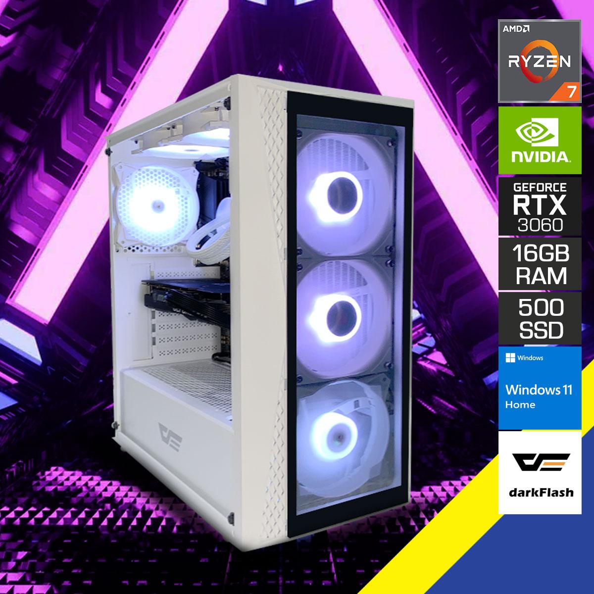 Aurora DK352 Plus ATX Gaming PC | Ryzen 7 5700X | 16GB RAM | 500GB SSD | RTX 3060 | Windows 11 Home - Nectostry