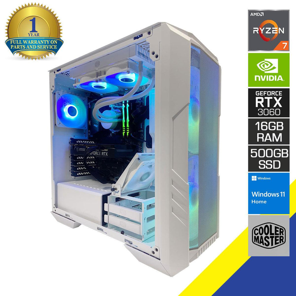 AURORA HAF - 500 Gaming PC | RYZEN 7 5700X | 16 GB RAM | 500 GB SSD | RTX 3060 | Windows 11 Home - Nectostry