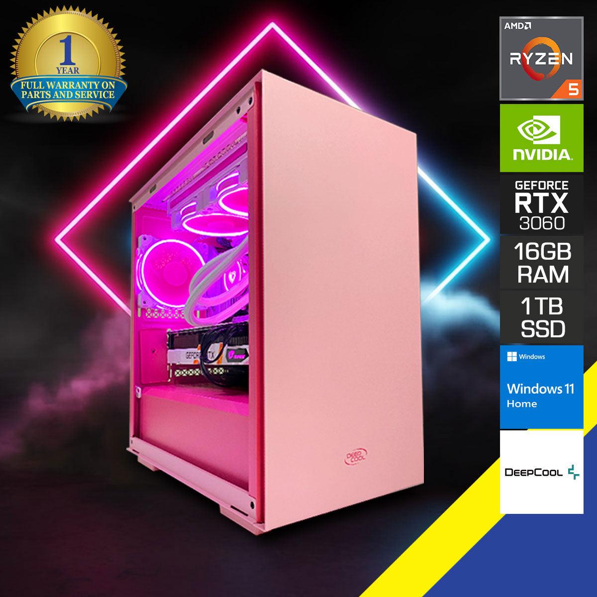 Aurora Macube 110 Pink Edition Gaming PC SPECS | Ryzen 5 5600 | 16 GB DDR4 | 1 TB SSD | RTX 3060 | Windows 11 Home - Nectostry