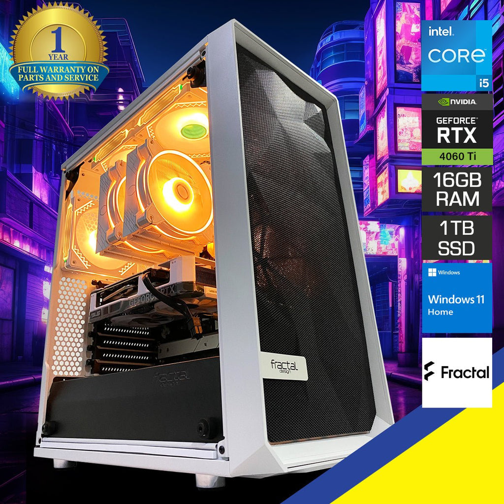 Aurora Meshify Desktop Gaming PC | Intel Core i5 13400F | 16GB RAM | 1TB SSD | RTX 4060 Ti | Windows 11 Home - Nectostry