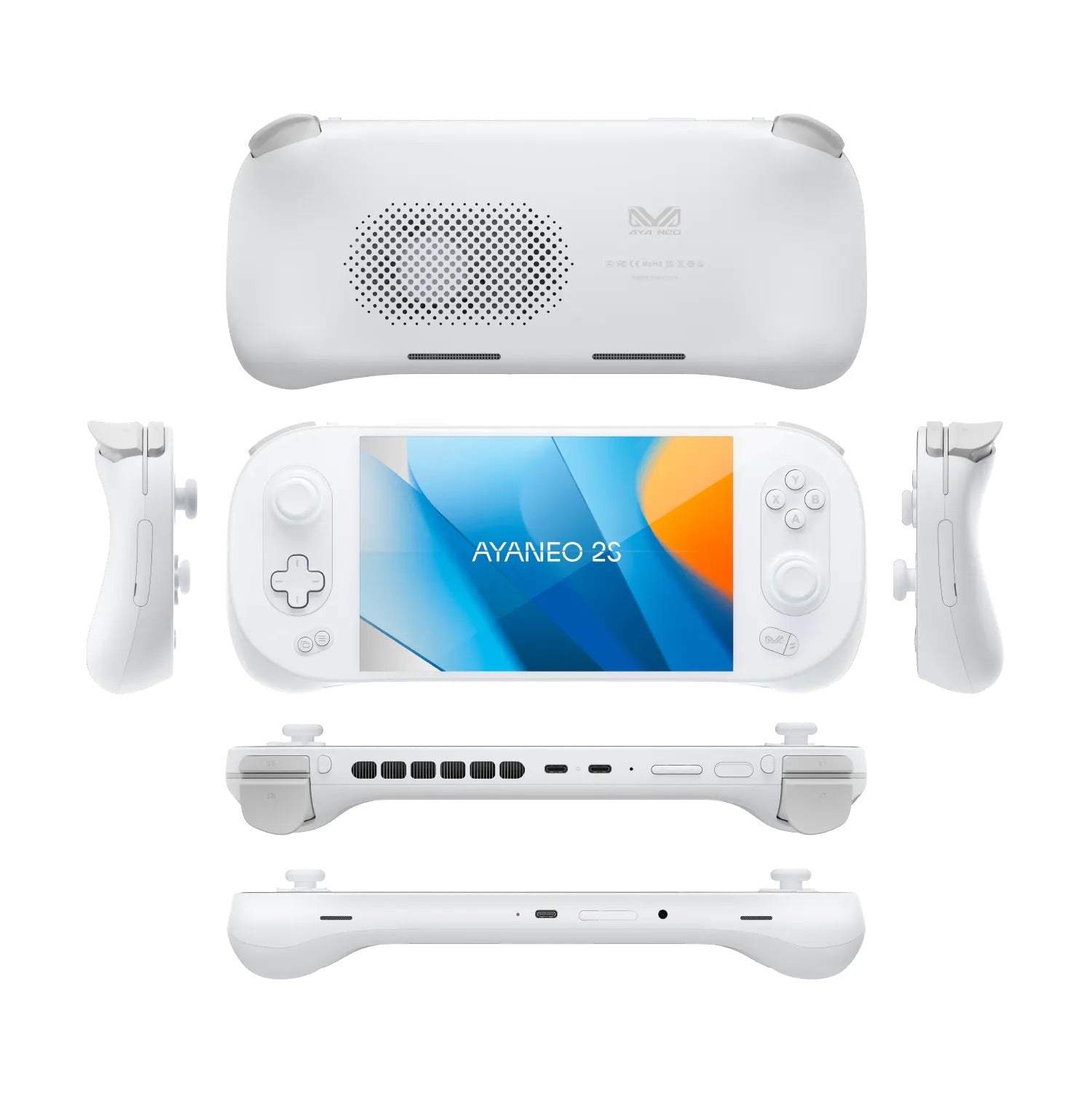 Ayaneo 2S AMD Ryzen 7 7840U 32GB RAM 2TB SSD Handheld PC Gaming Console (Sky White) - Nectostry