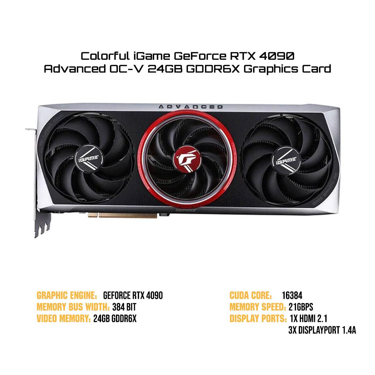 Colorful iGame GeForce RTX 4090 Advanced OC - V 24GB GDDR6X Graphics Card - Nectostry