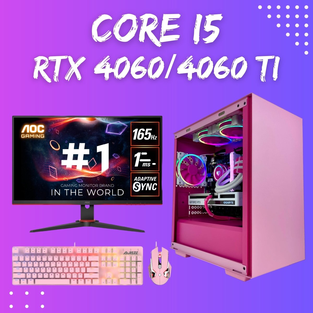 Gaming PC Bundle | Intel Core i5 | RTX 4060/Ti | Cloud 9 Pixel - Nectostry