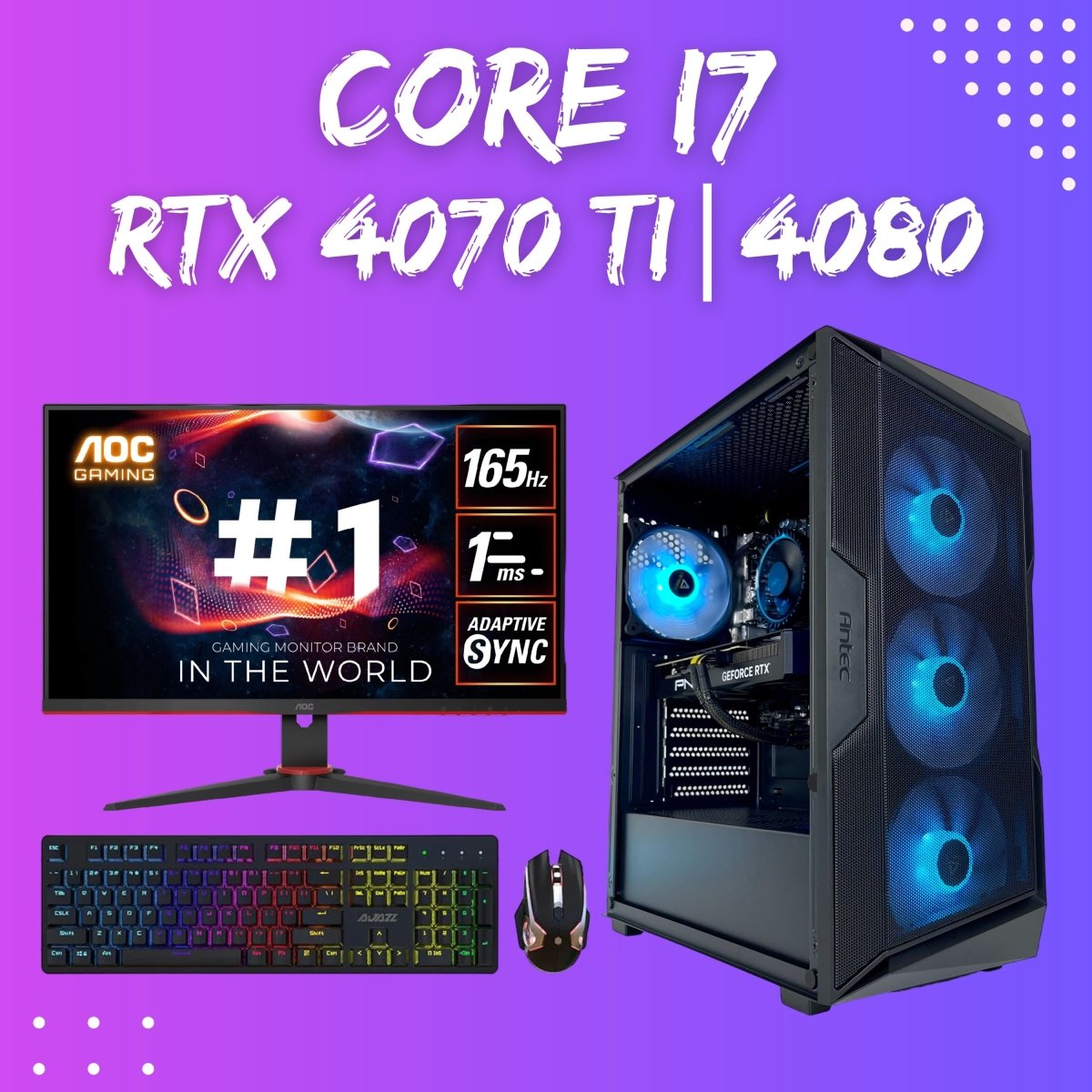 Gaming PC Bundle | Intel Core I7 12700F | RTX 4070 Ti/4080 | 32GB DDR5 AX61 Elite - Nectostry